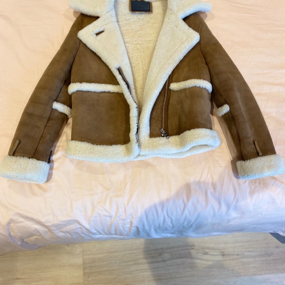 All Saints Shearling Farley Jacket - Picture 10 of 13